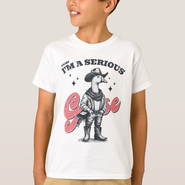 Camiseta Hoy soy un chico de gallina de oca serio (Anverso)