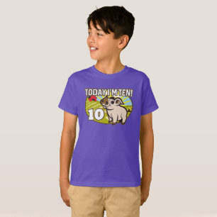 Camiseta ¡Hoy tengo diez años! Cerdo cúbico