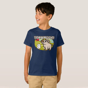 Camiseta ¡Hoy tengo ocho años! Cerdo cúbico