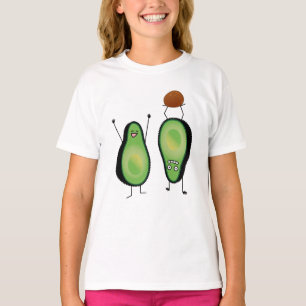 Camiseta Hoyo verde divertido del handstand del aguacate