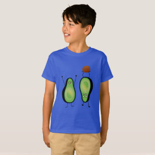 Camiseta Hoyo verde divertido del handstand del aguacate