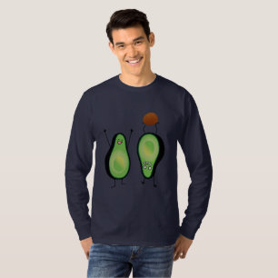 Camiseta Hoyo verde divertido del handstand del aguacate