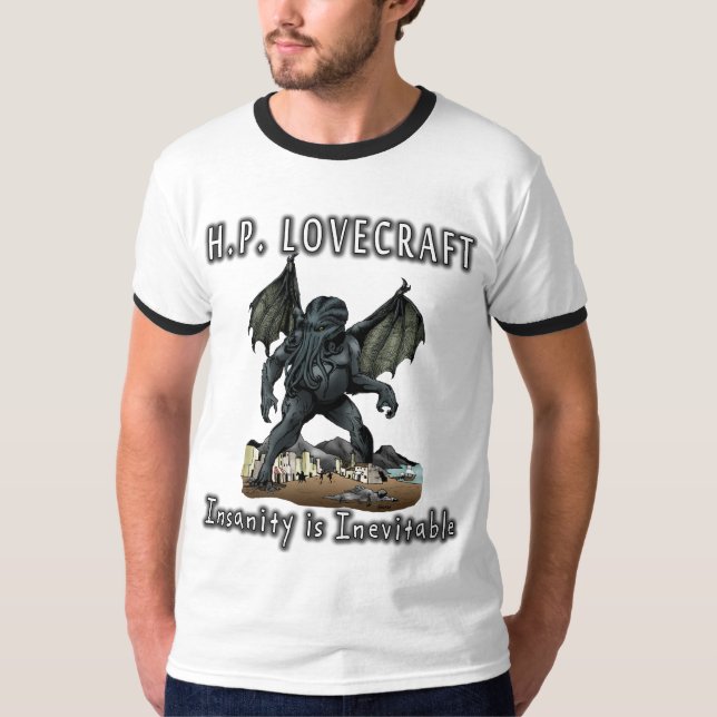 Camiseta HP Lovecraft -- La locura es inevitable (Anverso)