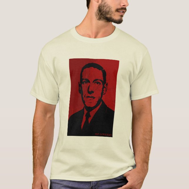 Camiseta HP Lovecraft - rojo (Anverso)