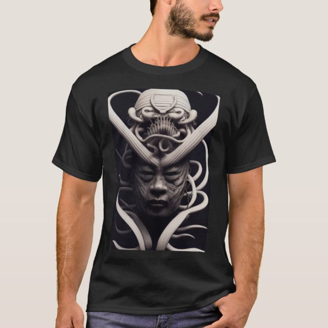 Camiseta HR Giger inspirierte D Ukiyo-e von Musashi, japani (Anverso)