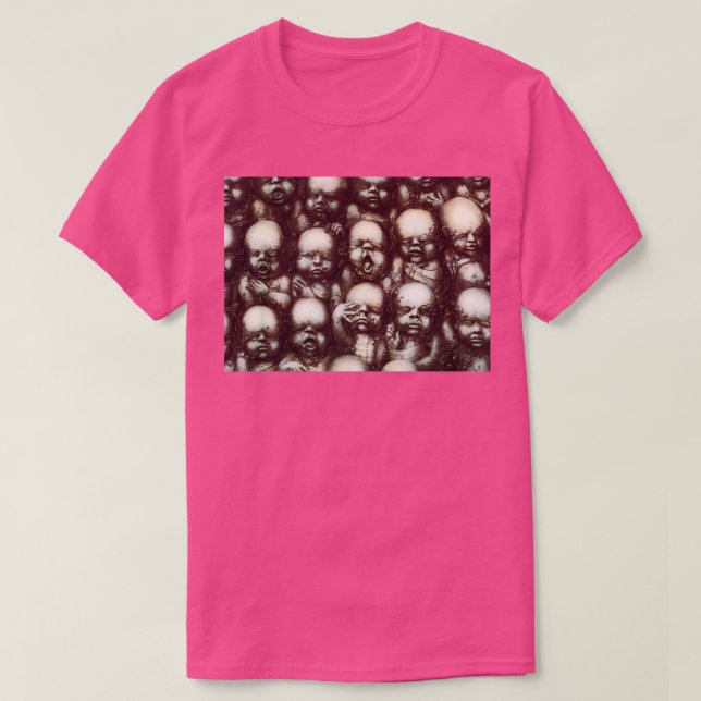 Camiseta HR Giger Steampunk Babies (Diseño del anverso)