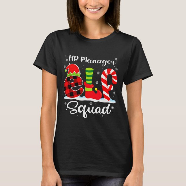 Camiseta Hr Manager Elf Squad Christmas Recruiter Matching  (Anverso)