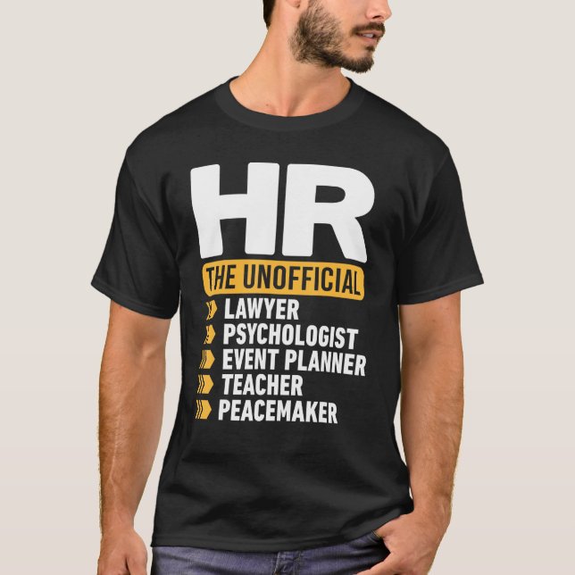 Camiseta HR The Unofficial Lawyer Psychologist Event Planne (Anverso)