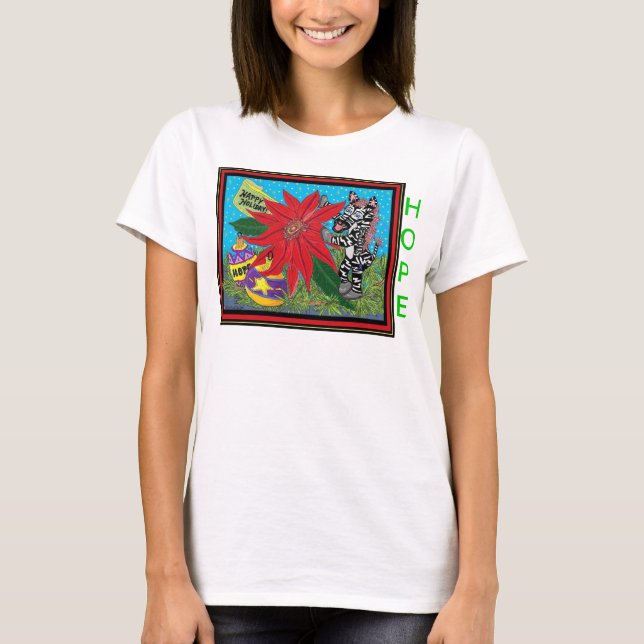Camiseta HRB - Esperanza de Cebra Pointsettia (Anverso)
