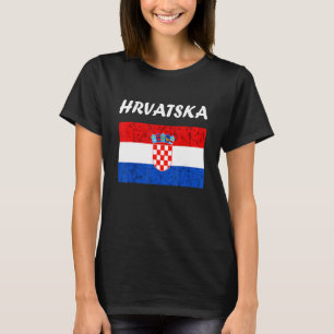Camiseta Hrvatska Croacia Croacia Raíces croatas Bandera cr