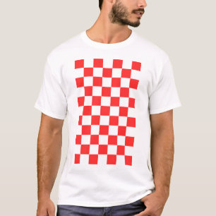 Camiseta Hrvatska Croacia Cuadrados Rojos