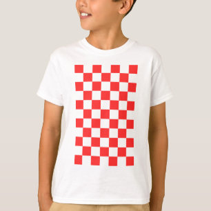 Camiseta Hrvatska Croacia Cuadrados Rojos
