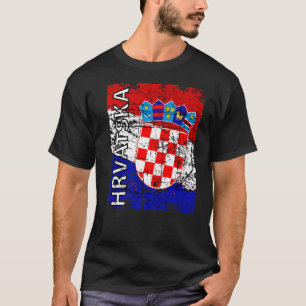 Camiseta Hrvatska Croacia Escudo Hombres Y Mujeres