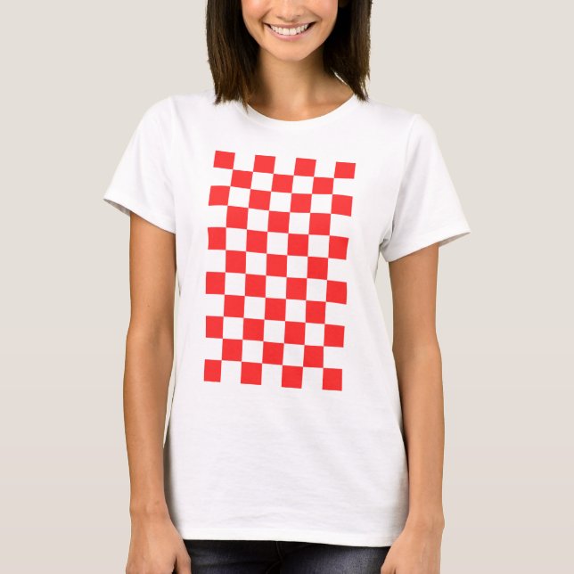 Camiseta Hrvatska Croatia Red Squares (Anverso)