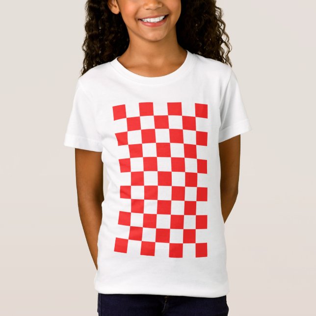 Camiseta Hrvatska Croatia Red Squares (Anverso)