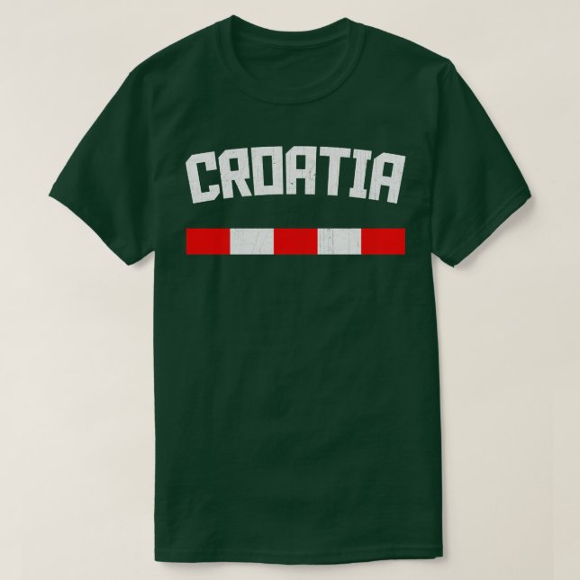 Camiseta Hrvatska Estilo croata de cosecha (Diseño del anverso)
