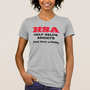 Camiseta "HSA - Ayude a los adictos a selfie - Encuéntrales