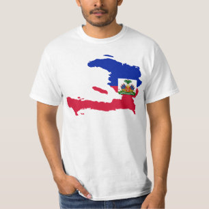 Camiseta HT del mapa de la bandera de Haití