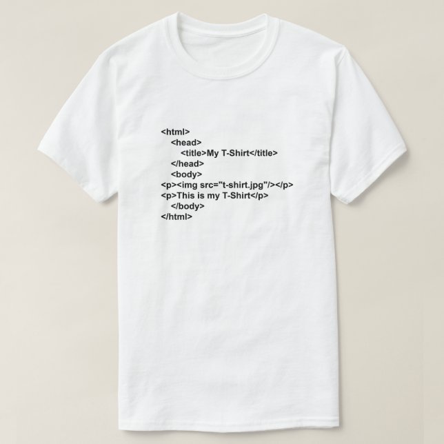 camiseta html (Diseño del anverso)