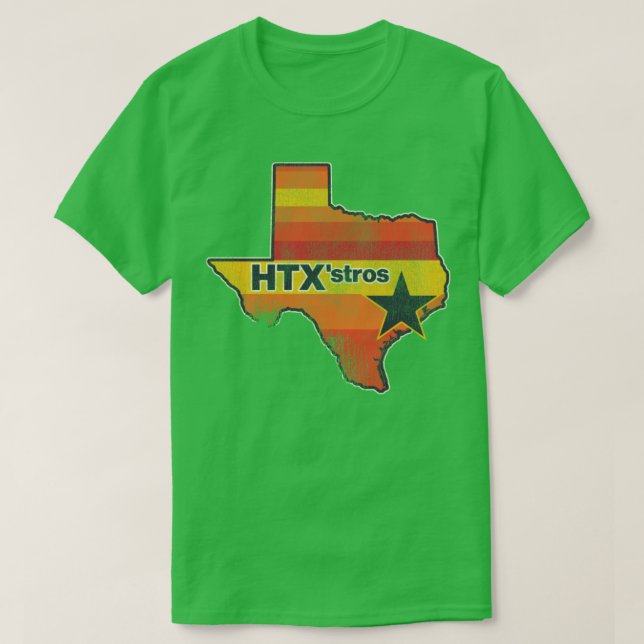 Camiseta HTXstros Colorway retro de béisbol (Diseño del anverso)