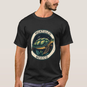 Camiseta Huatulco México Tortuga Ilustrada