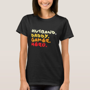Camiseta Huband Daddy Gamer Hero Guay Gaming Navidades