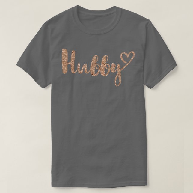 Camiseta Hubby con el oro Rosa de Heart Fau (Diseño del anverso)