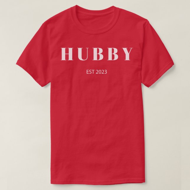 Camiseta HUBBY EST 2023 pareja recién casada en 2002 (Diseño del anverso)
