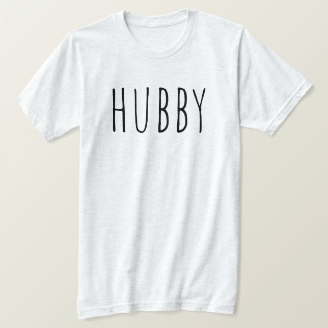 Camiseta Hubby New Husband Bridal Honeymoon Wedding (Anverso del diseño)