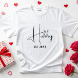 Camiseta Hubby Personalizado Engagement Wedagement Party Ou<br><div class="desc">Hubby Personalizado Engagement Wedagement Party Set-T-Shirt</div>