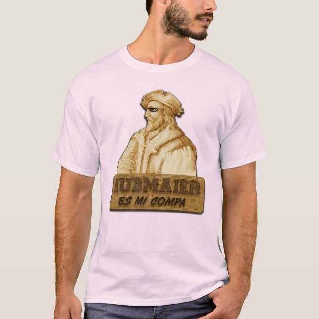 Camiseta Hubmaier es mi Compa(Gold) (Anverso)