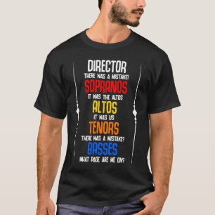 Camiseta Hubo Error Al Coro Director Sopranos Alto Ten