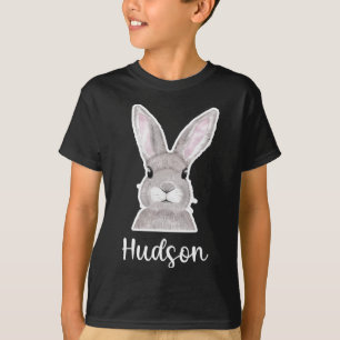 Camiseta Hudson Nombre Conejo de Pascua Nombre Personalizad