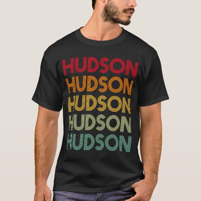 Camiseta Hudson Retro  Name Humor Nickname (Anverso)
