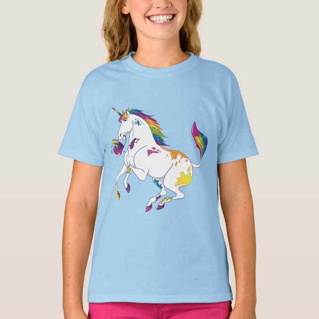 Camiseta Hue The Painting Unicorn Kids Shirt (Anverso)