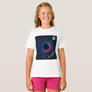 Camiseta Hueco negro cósmico y arte de constelaciones - Cel