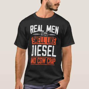 Camiseta Huele a diésel y estiércol de vaca Tractor de agri