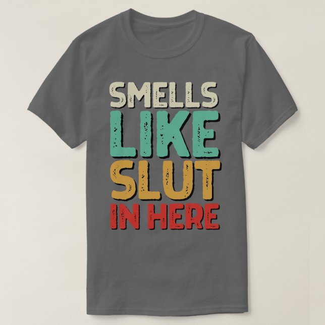Camiseta Huele Como En Acá Humor Ofensivo Gracioso Para Adu (Diseño del anverso)