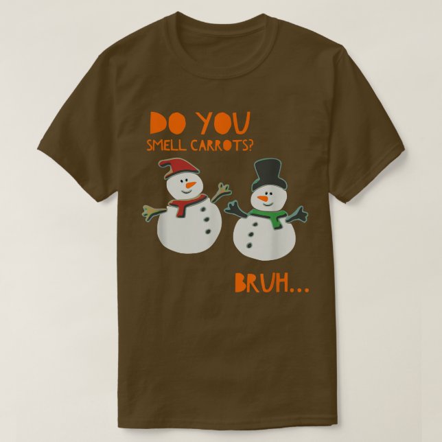 Camiseta ¿Hueles Las Zanahorias T Graciosa Cañona De Nieve (Diseño del anverso)