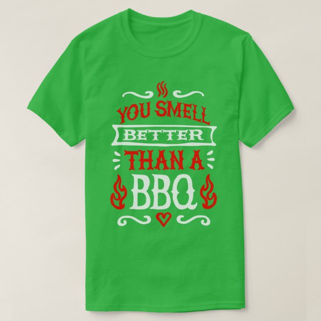 Camiseta Hueles mejor que un maestro de parrilladas barbaco (Diseño del anverso)
