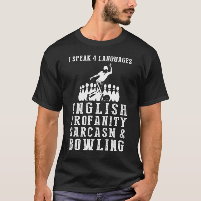 Camiseta ¡Huelga de risa! Gracioso 4 Idiomas Sarcasm Bo (Anverso)