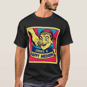 Camiseta Huelga en un medio feliz
