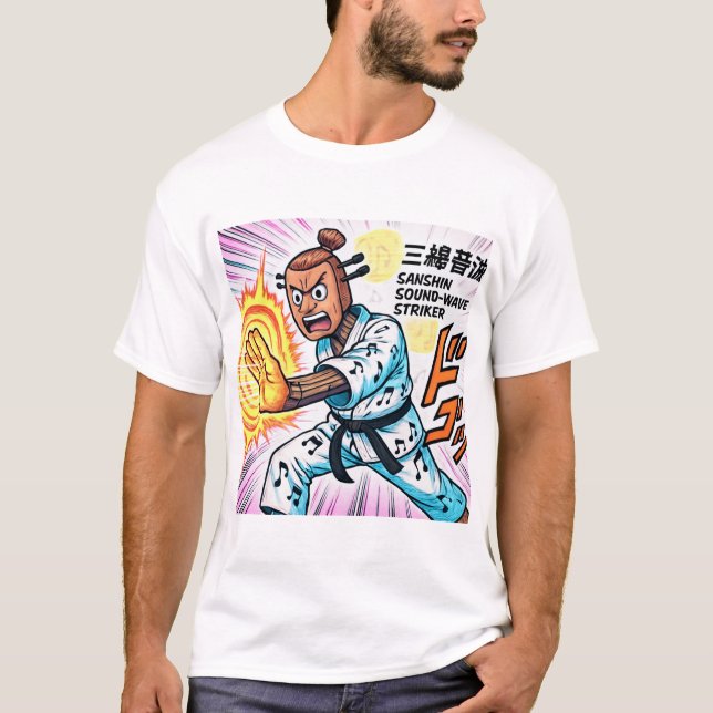 Camiseta Huelguista Sanshin Sound-Wave (Anverso)
