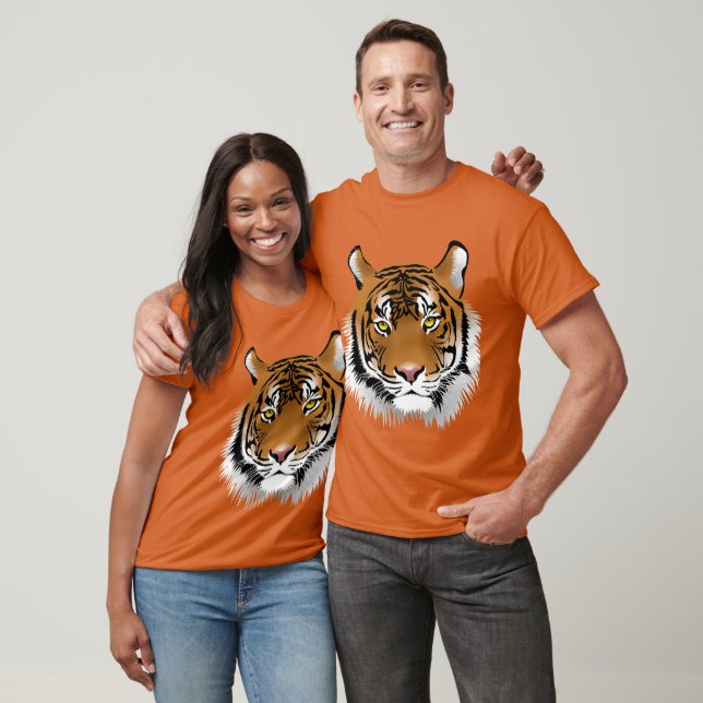 Camiseta Huella artística de tigre naranja de tigre de vida (Unisexo)