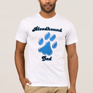 Camiseta Huella azul de Bloodhound Dad