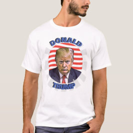 Camiseta Huella blanca y azul de Donald Trump