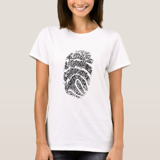 Camiseta Huella dactilar de la música