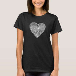 Camiseta huella dactilar del derecho penal y civil en la ci