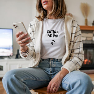 Camiseta Huella dactilar negra de embarazo humorística