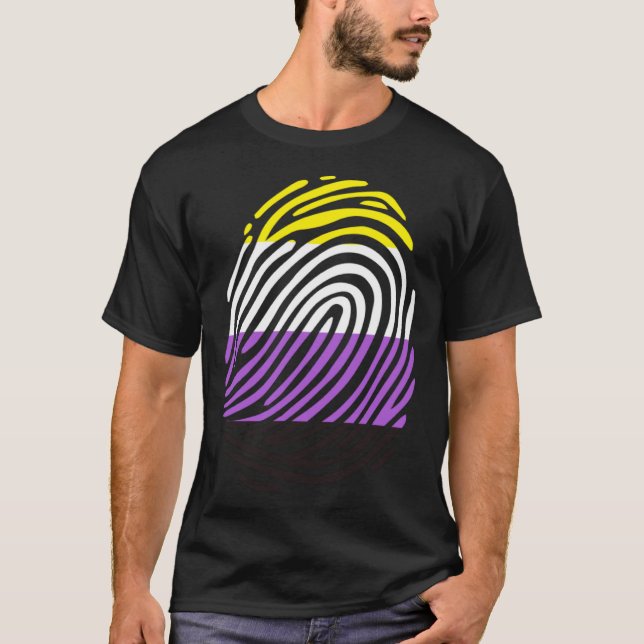Camiseta Huella dactilar no binaria (Anverso)